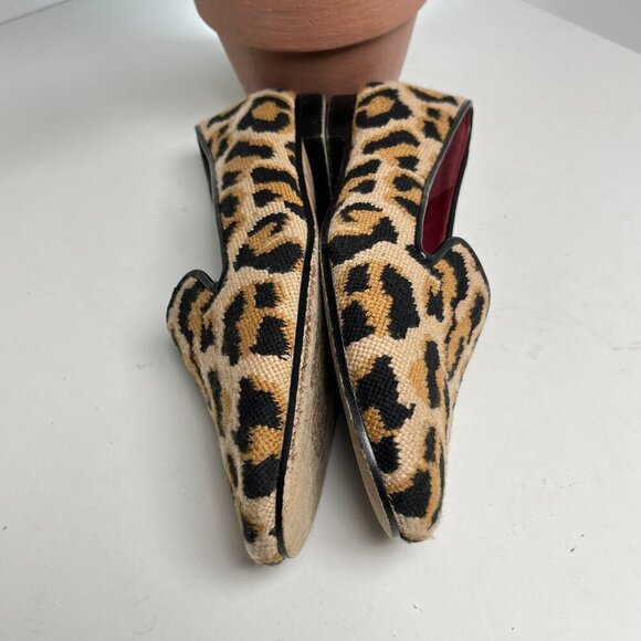 Kate Spade Shoes Needlepoint  Leopard Print Leather Size 6.5 - Picture 6 of 14